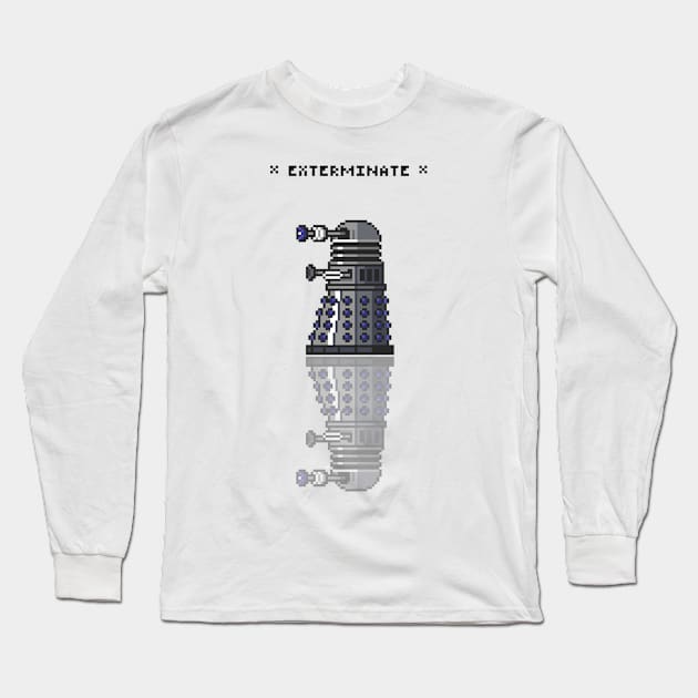 8-Bit Dalek Long Sleeve T-Shirt by deanbottino